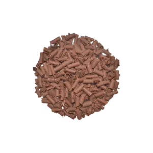 Milk chocolate shavings curls