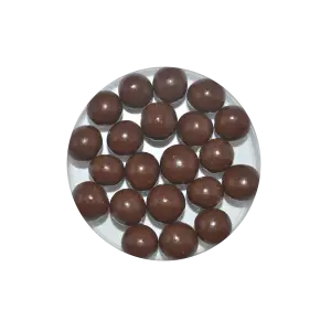 Chocolate malty balls ice cream decoration